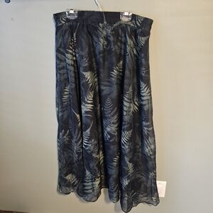 Disturbia Black and Green Fern Skirt